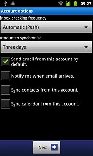 Press Send email from this account by default to turn the function on or off.