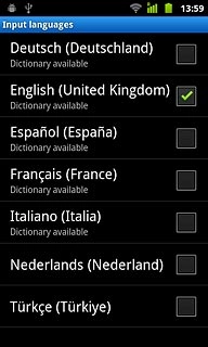 Press the required language.