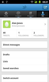 Press Direct messages.