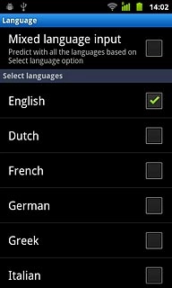 When the box next to the language is ticked (V), it's selected.
