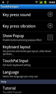 Press TouchPal Input.