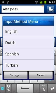 Press the required language.