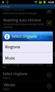 Press Ringtone or Music.