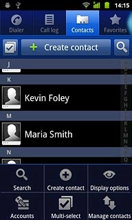 Press Manage contacts.