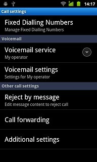 Press Voicemail settings.