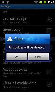 Press OK to confirm.