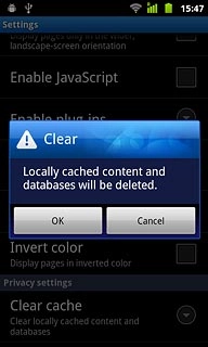 Press OK to confirm.