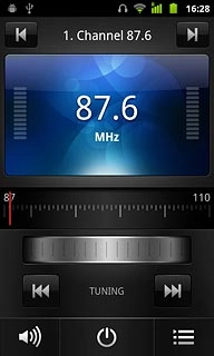 If the radio is on a set channel:Press the on/off icon to turn on the radio.If it's the first time you use the radio, you need to find a channel.