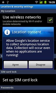 Press Agree, if required.