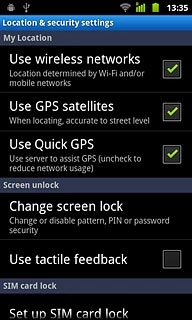 Press Change screen lock.Key in your phone lock code.