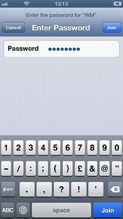 Follow the instructions on the display to key in security settings, if required, and press Join.