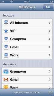 Press the required email account below Inboxes.