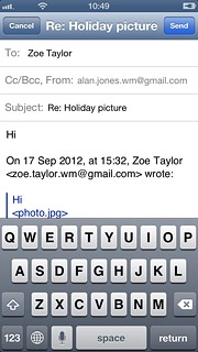 Write the email message and press Send.