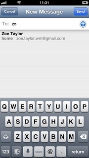 Matching contacts are displayed.Press the required contact.