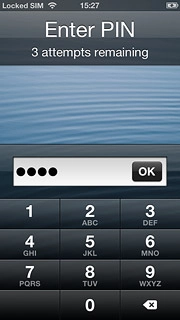 Key in your PIN and press OK.If your phone rejects the SIM:Contact your distributor or service provider where you bought your phone.