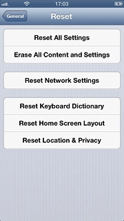 Press Reset All Settings.