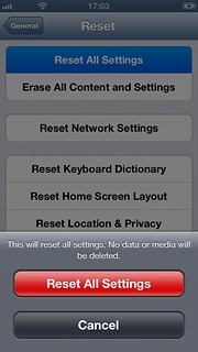 Press Reset All Settings.