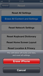 Press Erase iPhone.