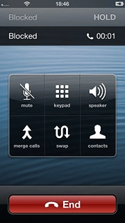 Press Swap to swap calls.