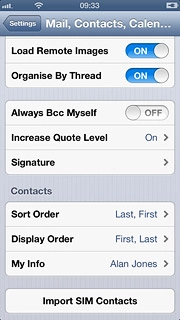 Press Import SIM Contacts.