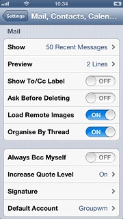 Press Default Account.