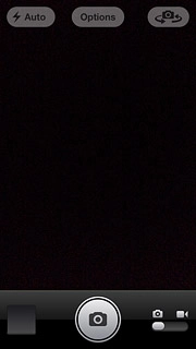 If the camera is turned on:Press the indicator in the bottom right corner of the display and drag it right.