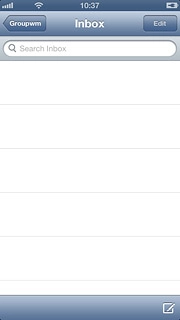 To see a list of email accounts:Press the field in the top left corner of the display.