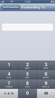 If it's the first time you divert calls:Key in the required phone number and press Call Forwarding.