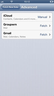 Press the required email account.