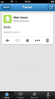 Press Home to go back.