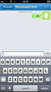 Press the text input field.