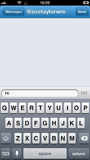 Key in the required text and press Send.