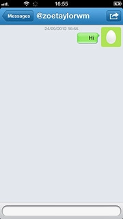 Press Messages to return to the list of messages.