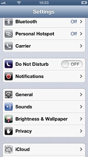 Press iCloud.Log on to iCloud if you're asked to do so.