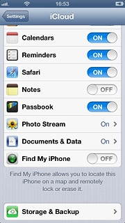Press Storage & Backup.