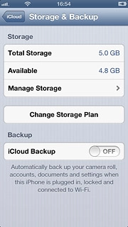 Press the indicator next to iCloud Backup to turn on the function.