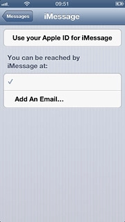 If you've not yet logged on with your Apple ID:Press Use your Apple ID for iMessage.