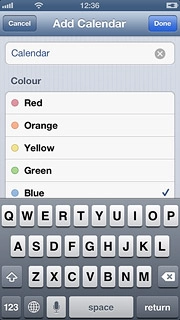 To select the colour for appointments in the calendar:Press the required colour.