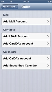 Press Add Mail Account.