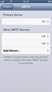 Press the field below Primary Server.
