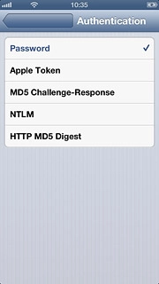 Press the field in the top left corner of the display.