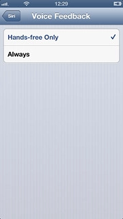 Press Hands-free Only or Always.