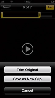Press Trim Original or Save as New Clip.