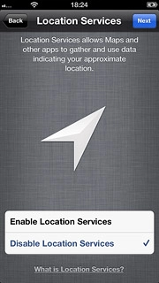If you select Disable Location Services: