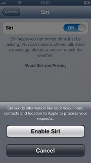 Press Enable Siri.