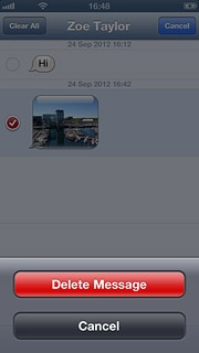 Press Delete Message.