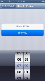 Press Do Not Disturb to go back to the settings.