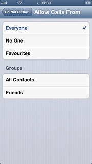 Press Everyone, No One, Favourites or the required group.