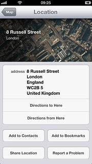 Press Map to return to the map.