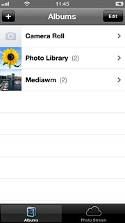 Press Albums.Go to the required folder.